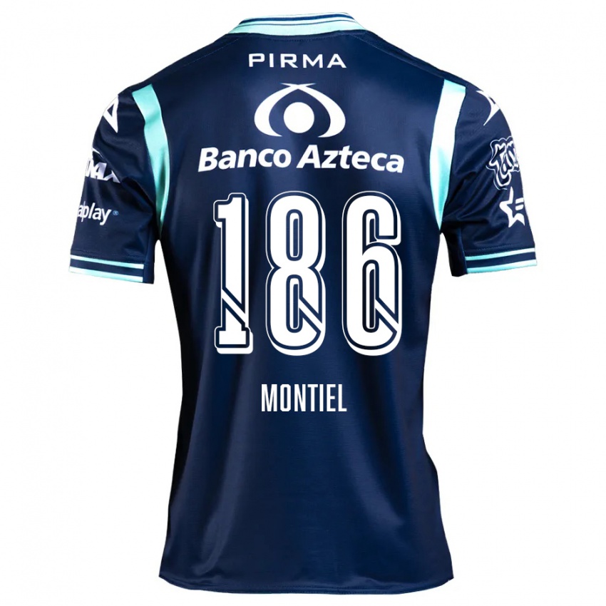 Kinder Santiago Montiel #186 Navy Blau Auswärtstrikot Trikot 2024/25 T-Shirt Österreich