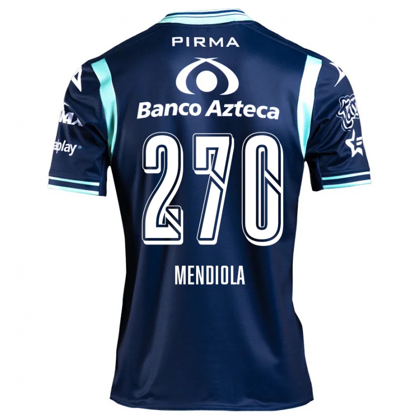 Kinder Carlos Mendiola #270 Navy Blau Auswärtstrikot Trikot 2024/25 T-Shirt Österreich