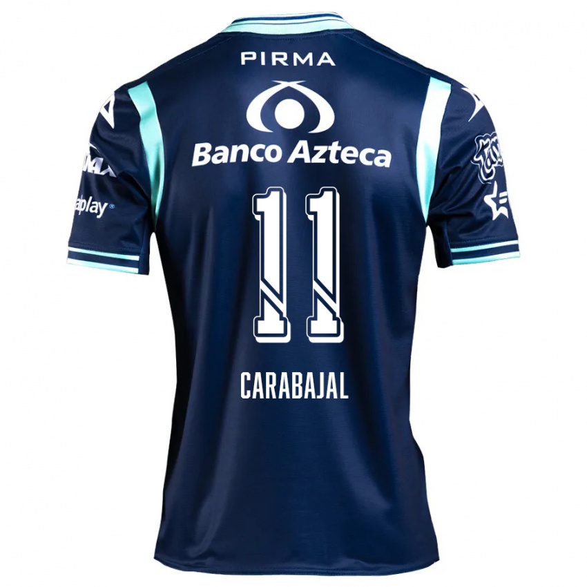 Kinder Gabriel Carabajal #11 Navy Blau Auswärtstrikot Trikot 2024/25 T-Shirt Österreich