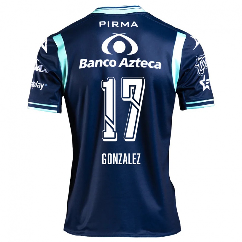 Kinder Andrea González #17 Navy Blau Auswärtstrikot Trikot 2024/25 T-Shirt Österreich