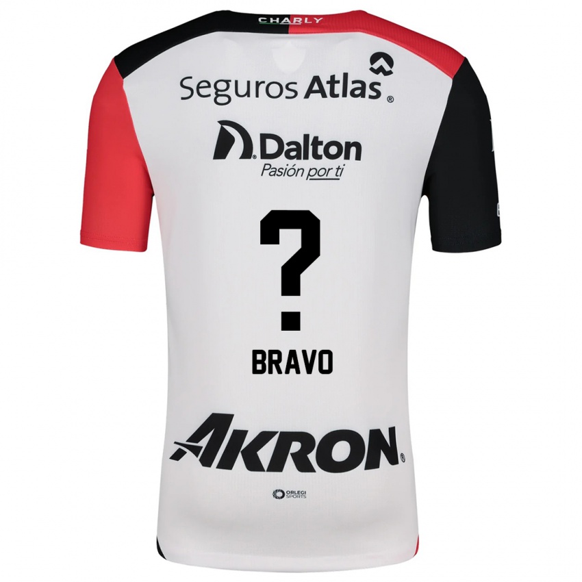 Kinder Alejandro Bravo #0 Weiß Rot Schwarz Auswärtstrikot Trikot 2024/25 T-Shirt Österreich