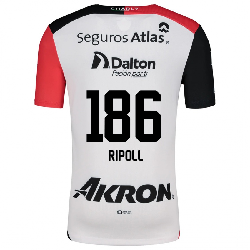 Kinder Alonso Ripoll #186 Weiß Rot Schwarz Auswärtstrikot Trikot 2024/25 T-Shirt Österreich