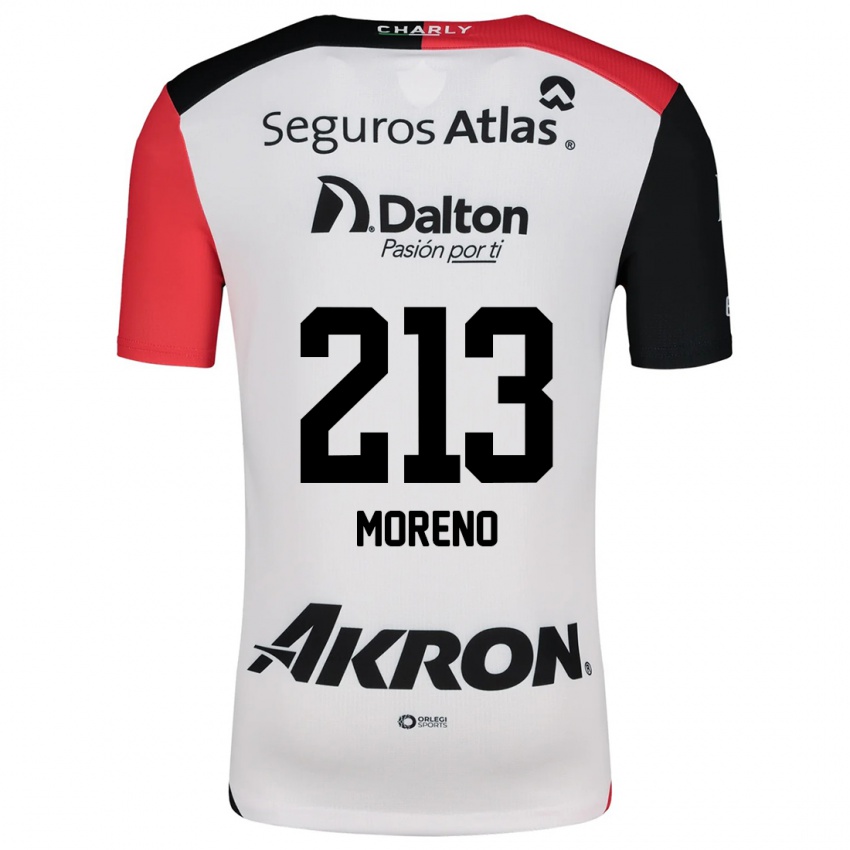 Kinder Eduardo Moreno #213 Weiß Rot Schwarz Auswärtstrikot Trikot 2024/25 T-Shirt Österreich