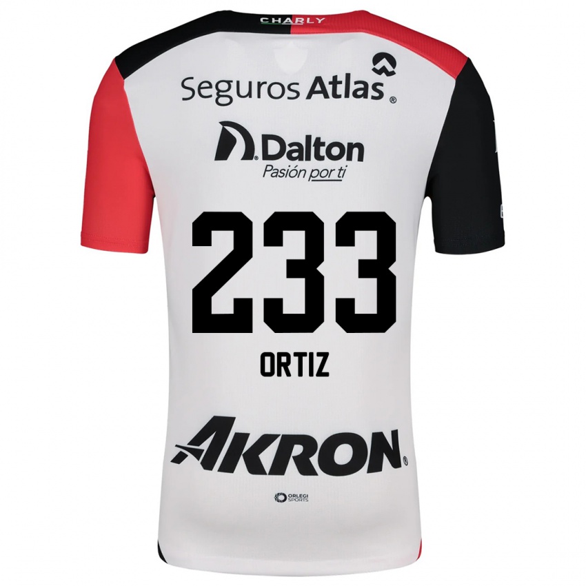 Kinder Brandon Ortiz #233 Weiß Rot Schwarz Auswärtstrikot Trikot 2024/25 T-Shirt Österreich