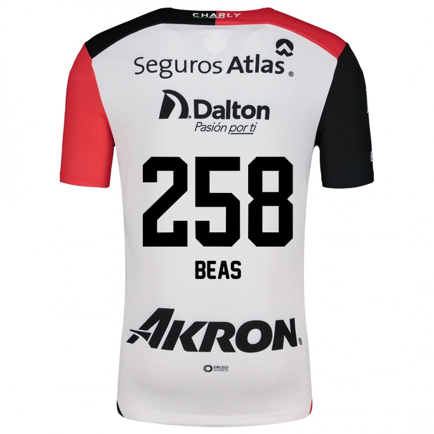 Kinder Álvaro Beas #258 Weiß Rot Schwarz Auswärtstrikot Trikot 2024/25 T-Shirt Österreich