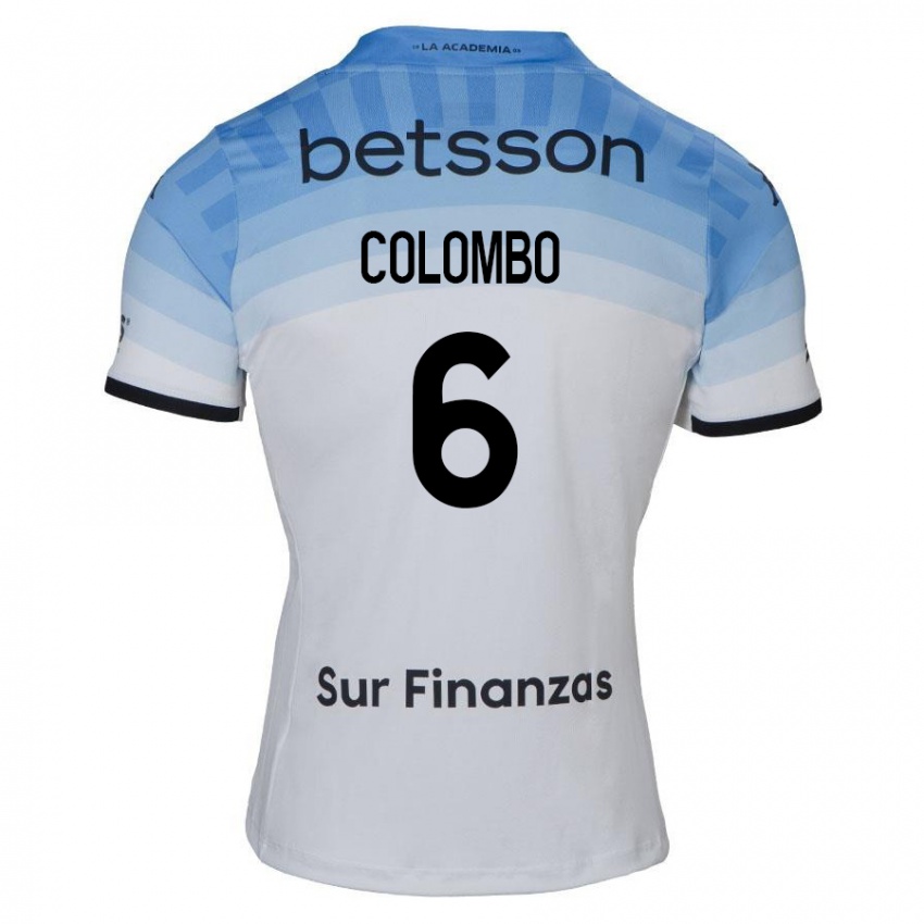 Kinder Nazareno Colombo #6 Weiß Blau Schwarz Auswärtstrikot Trikot 2024/25 T-Shirt Österreich