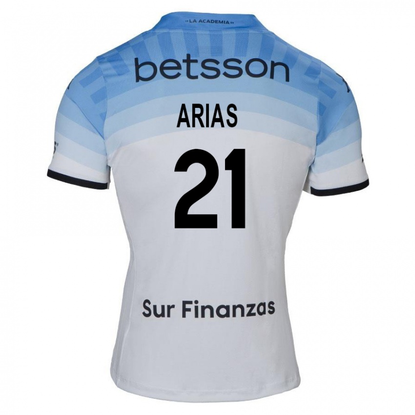 Kinder Gabriel Arias #21 Weiß Blau Schwarz Auswärtstrikot Trikot 2024/25 T-Shirt Österreich