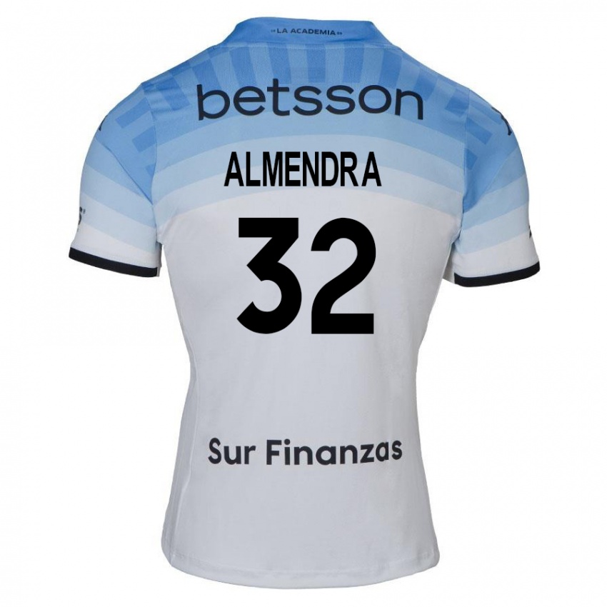 Kinder Agustin Almendra #32 Weiß Blau Schwarz Auswärtstrikot Trikot 2024/25 T-Shirt Österreich