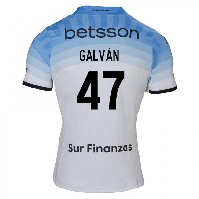 Kinder Ignacio Galván #47 Weiß Blau Schwarz Auswärtstrikot Trikot 2024/25 T-Shirt Österreich