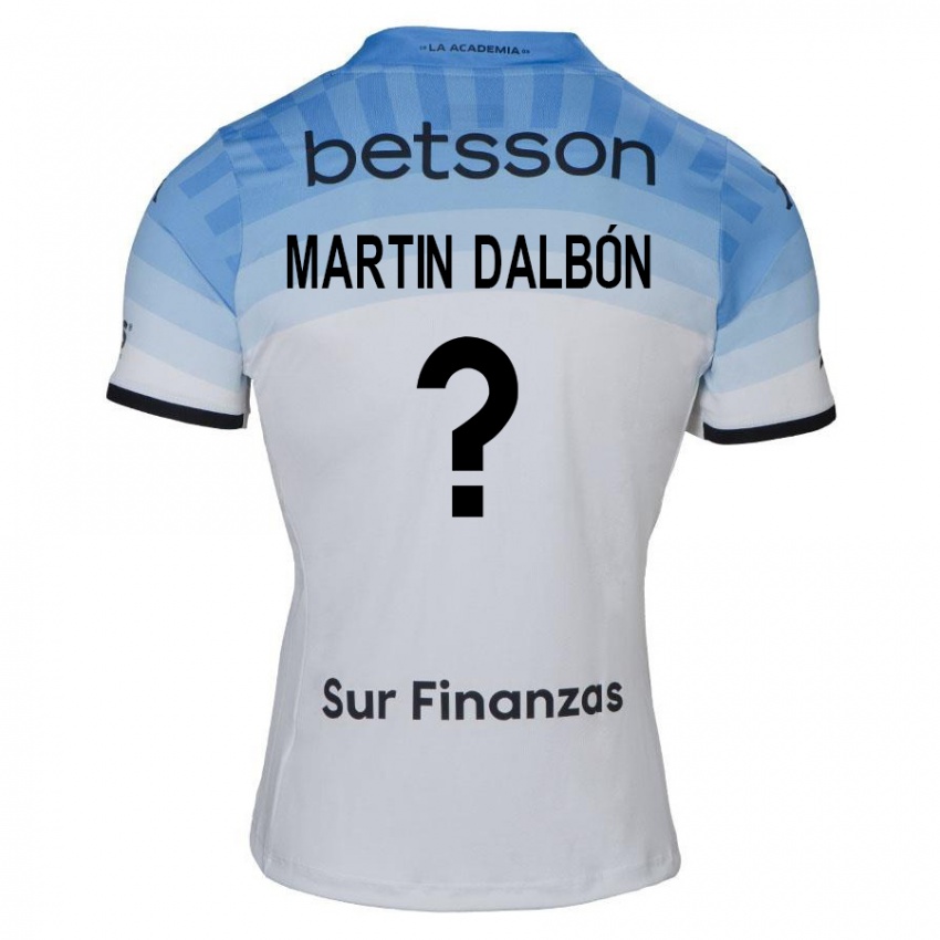 Kinder Juan Martin Dalbón #0 Weiß Blau Schwarz Auswärtstrikot Trikot 2024/25 T-Shirt Österreich