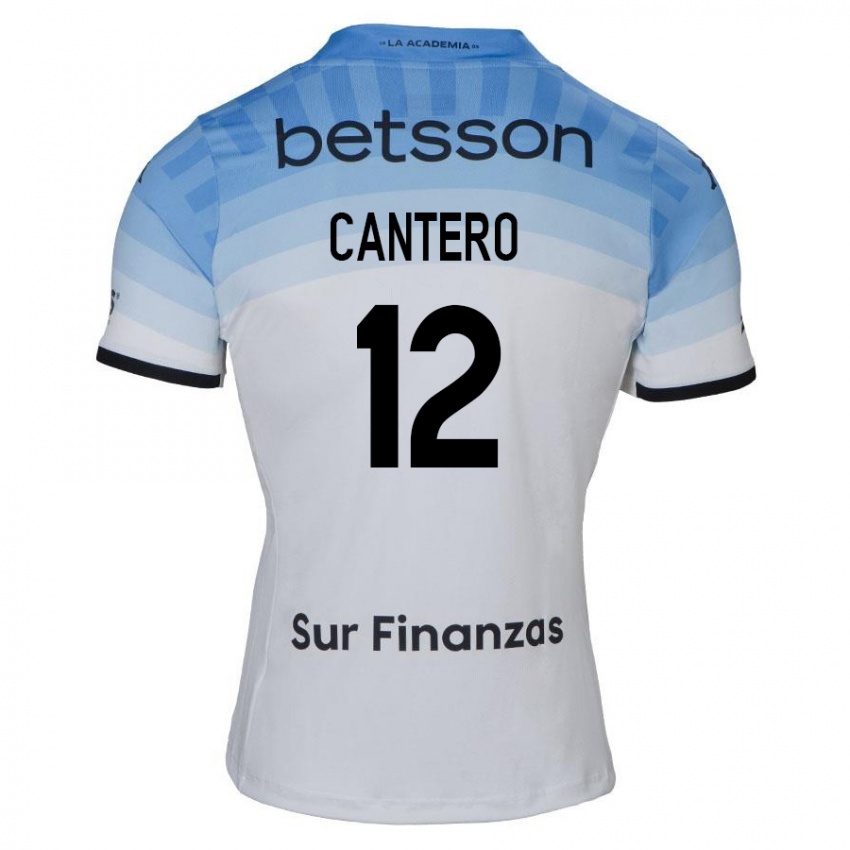 Kinder Milton Cantero #12 Weiß Blau Schwarz Auswärtstrikot Trikot 2024/25 T-Shirt Österreich