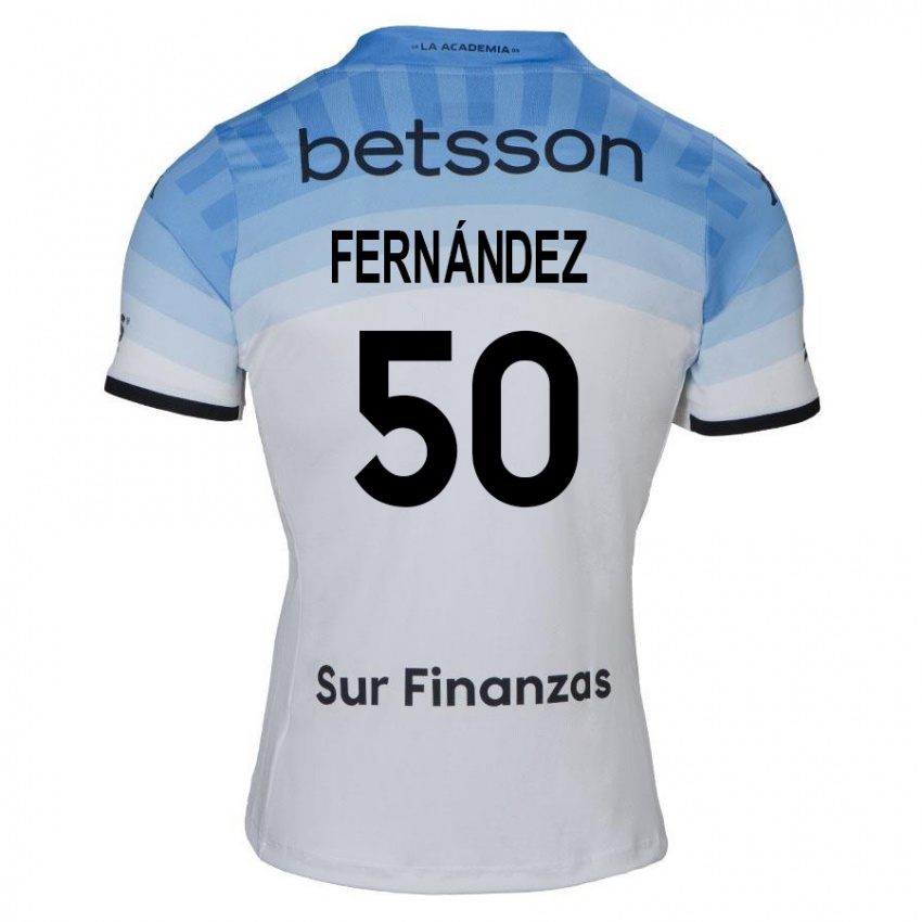 Kinder Román Fernández #50 Weiß Blau Schwarz Auswärtstrikot Trikot 2024/25 T-Shirt Österreich