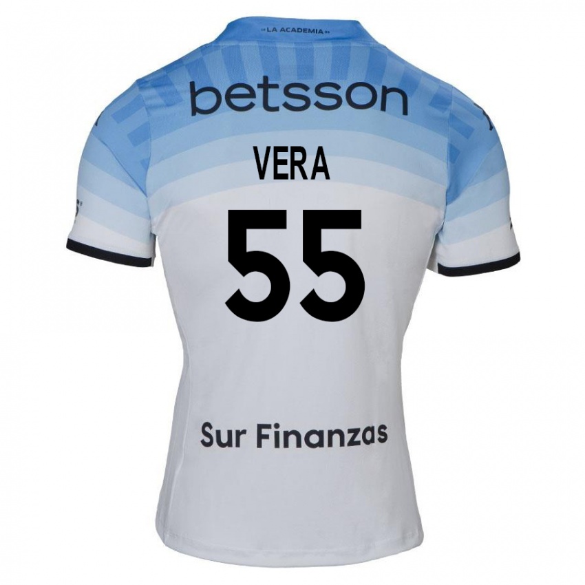 Kinder Santino Vera #55 Weiß Blau Schwarz Auswärtstrikot Trikot 2024/25 T-Shirt Österreich