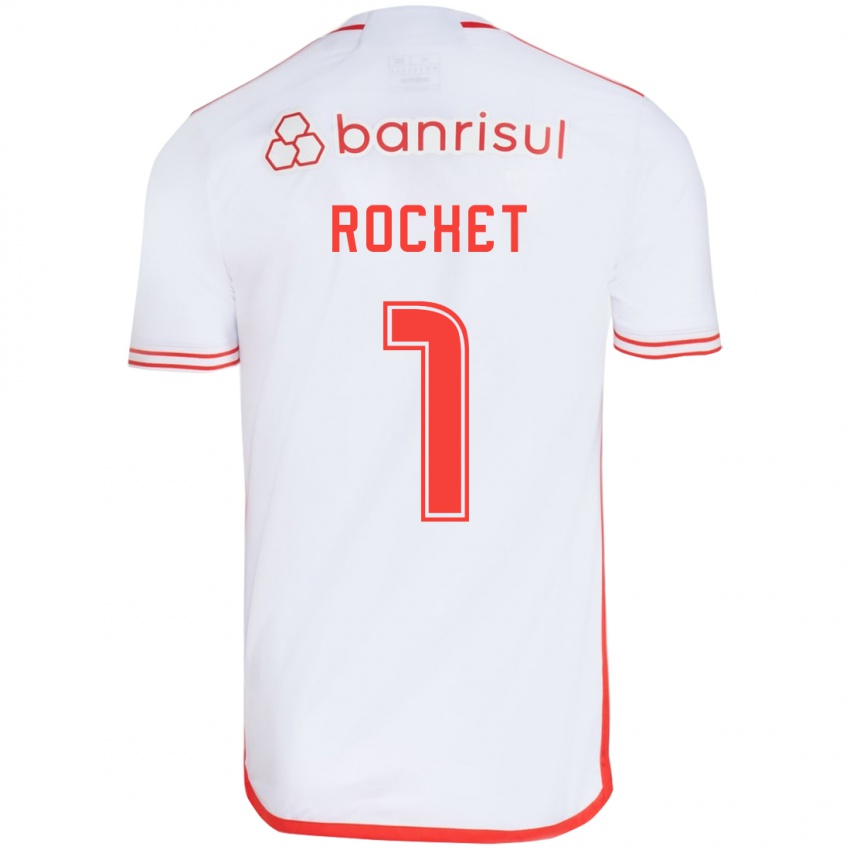 Kinder Sergio Rochet #1 Weiß Rot Auswärtstrikot Trikot 2024/25 T-Shirt Österreich