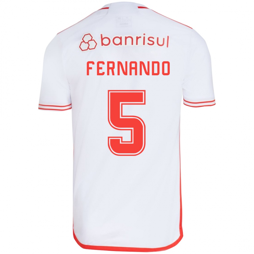 Kinder Fernando #5 Weiß Rot Auswärtstrikot Trikot 2024/25 T-Shirt Österreich