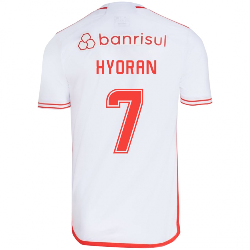 Kinder Hyoran #7 Weiß Rot Auswärtstrikot Trikot 2024/25 T-Shirt Österreich