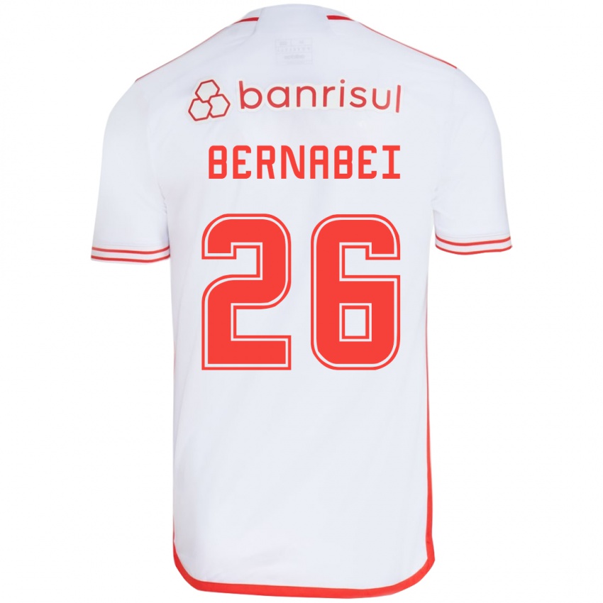 Kinder Alexandro Bernabéi #26 Weiß Rot Auswärtstrikot Trikot 2024/25 T-Shirt Österreich