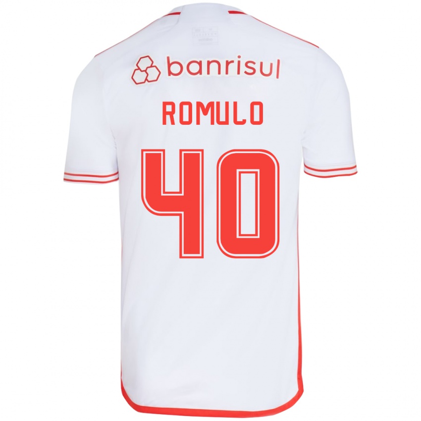 Kinder Rômulo #40 Weiß Rot Auswärtstrikot Trikot 2024/25 T-Shirt Österreich