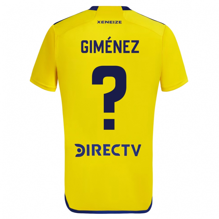 Kinder Milton Giménez #0 Gelb Blau Auswärtstrikot Trikot 2024/25 T-Shirt Österreich