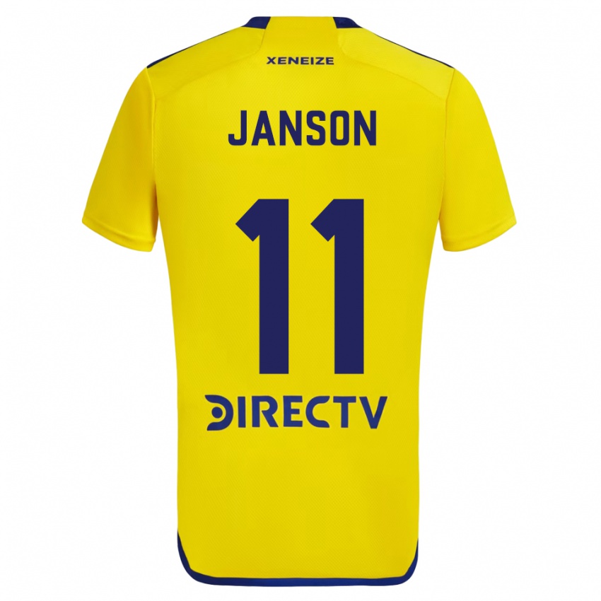 Kinder Lucas Janson #11 Gelb Blau Auswärtstrikot Trikot 2024/25 T-Shirt Österreich