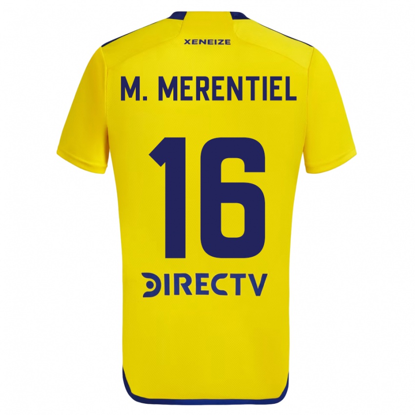 Kinder Miguel Merentiel #16 Gelb Blau Auswärtstrikot Trikot 2024/25 T-Shirt Österreich