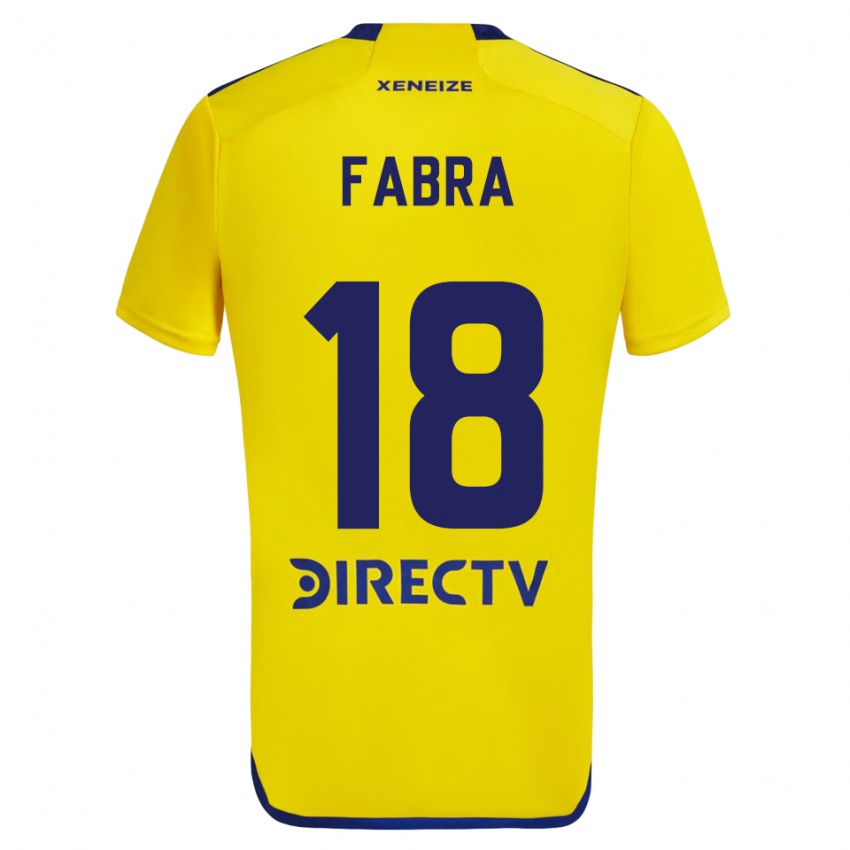 Kinder Frank Fabra #18 Gelb Blau Auswärtstrikot Trikot 2024/25 T-Shirt Österreich