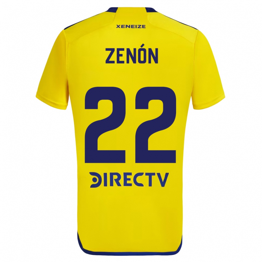 Kinder Kevin Zenón #22 Gelb Blau Auswärtstrikot Trikot 2024/25 T-Shirt Österreich