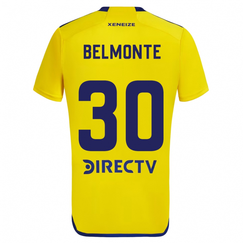 Kinder Tomás Belmonte #30 Gelb Blau Auswärtstrikot Trikot 2024/25 T-Shirt Österreich