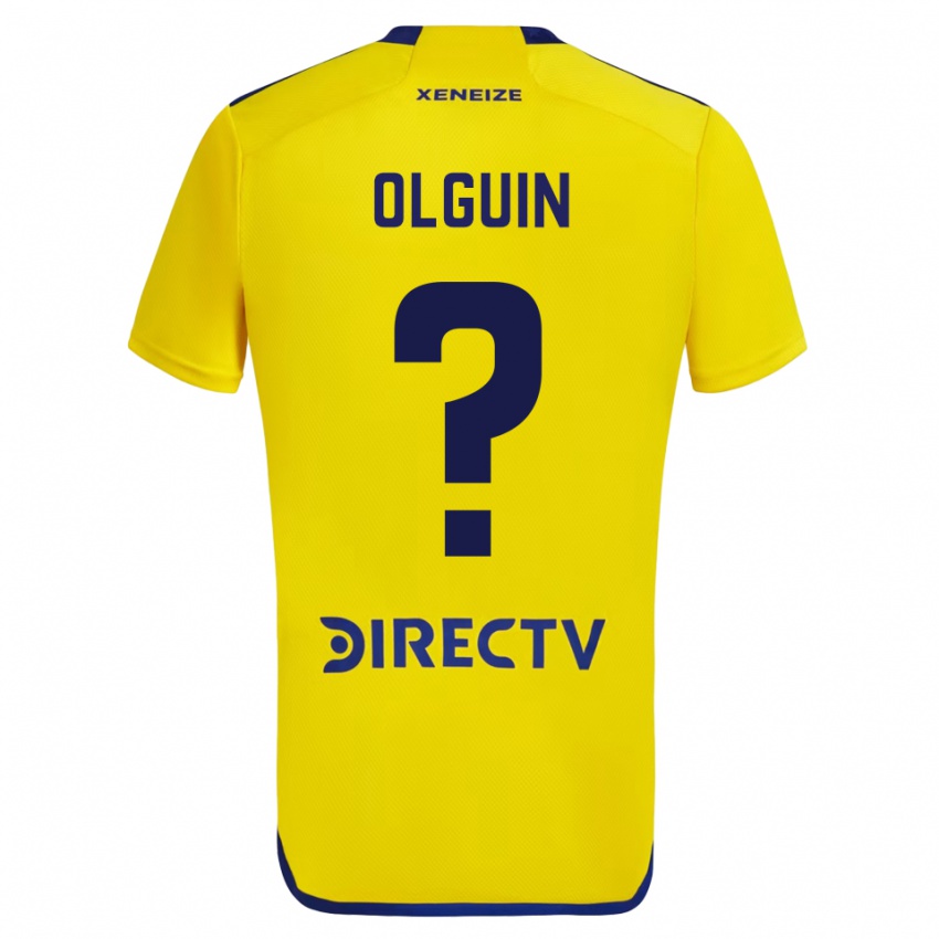 Kinder Matias Olguin #0 Gelb Blau Auswärtstrikot Trikot 2024/25 T-Shirt Österreich