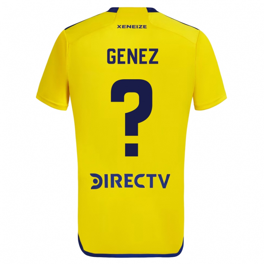 Kinder Nahuel Genez #0 Gelb Blau Auswärtstrikot Trikot 2024/25 T-Shirt Österreich