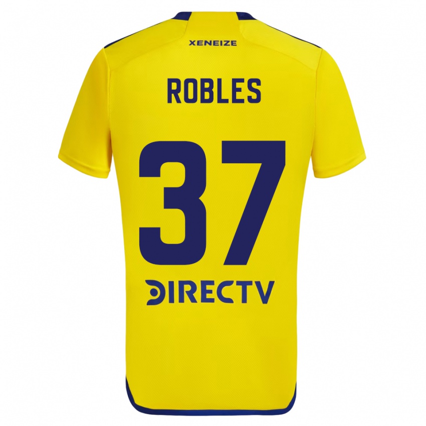 Kinder Sebastián Díaz Robles #37 Gelb Blau Auswärtstrikot Trikot 2024/25 T-Shirt Österreich