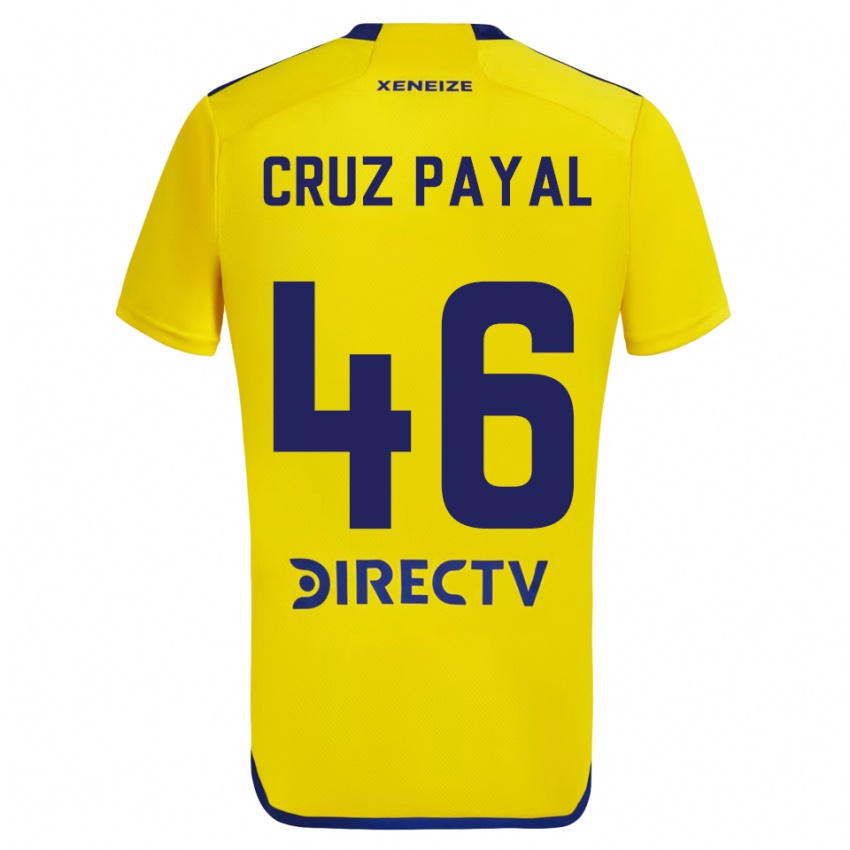 Kinder Juan Cruz Payal #46 Gelb Blau Auswärtstrikot Trikot 2024/25 T-Shirt Österreich