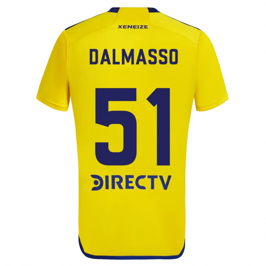 Kinder Santiago Dalmasso #51 Gelb Blau Auswärtstrikot Trikot 2024/25 T-Shirt Österreich