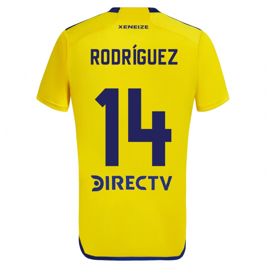 Kinder Isaías Rodríguez #14 Gelb Blau Auswärtstrikot Trikot 2024/25 T-Shirt Österreich