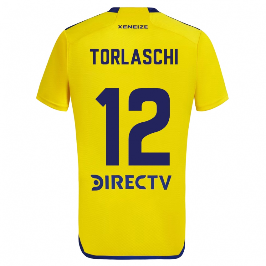 Kinder Lucas Torlaschi #12 Gelb Blau Auswärtstrikot Trikot 2024/25 T-Shirt Österreich