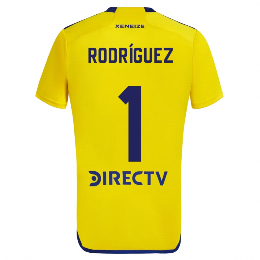 Kinder Fernando Rodríguez #1 Gelb Blau Auswärtstrikot Trikot 2024/25 T-Shirt Österreich