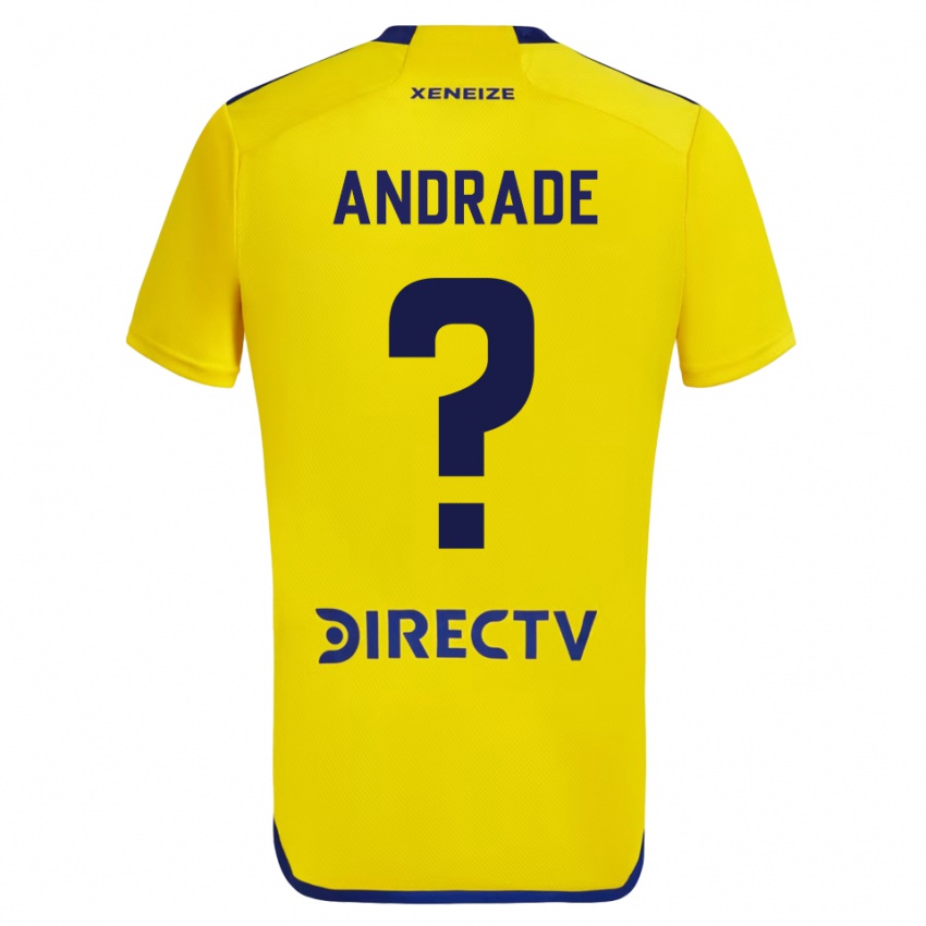 Kinder Luka Andrade #0 Gelb Blau Auswärtstrikot Trikot 2024/25 T-Shirt Österreich