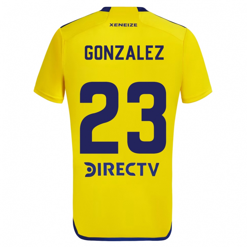 Kinder Diego Gonzalez #23 Gelb Blau Auswärtstrikot Trikot 2024/25 T-Shirt Österreich