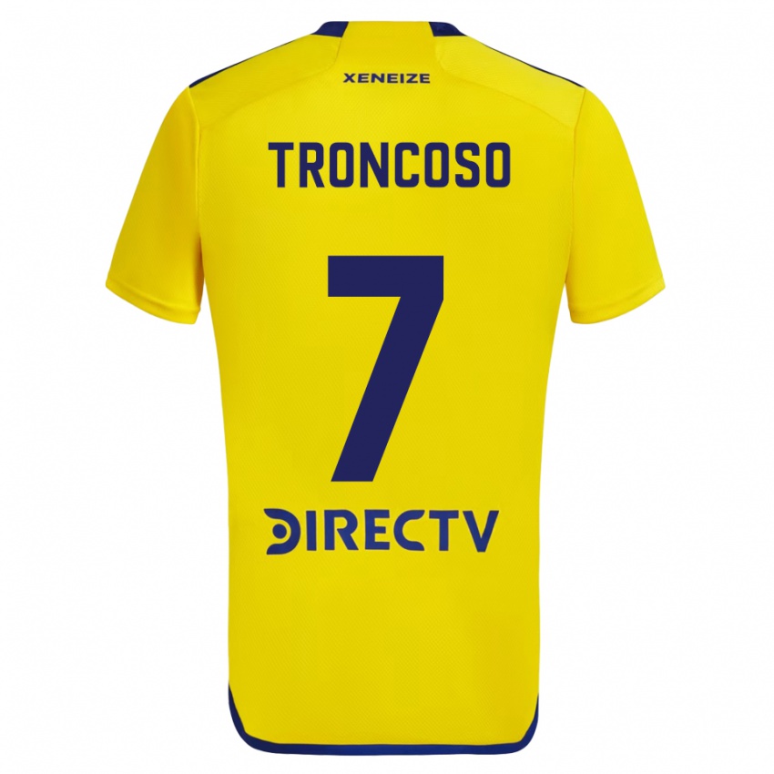 Kinder Carolina Troncoso #7 Gelb Blau Auswärtstrikot Trikot 2024/25 T-Shirt Österreich