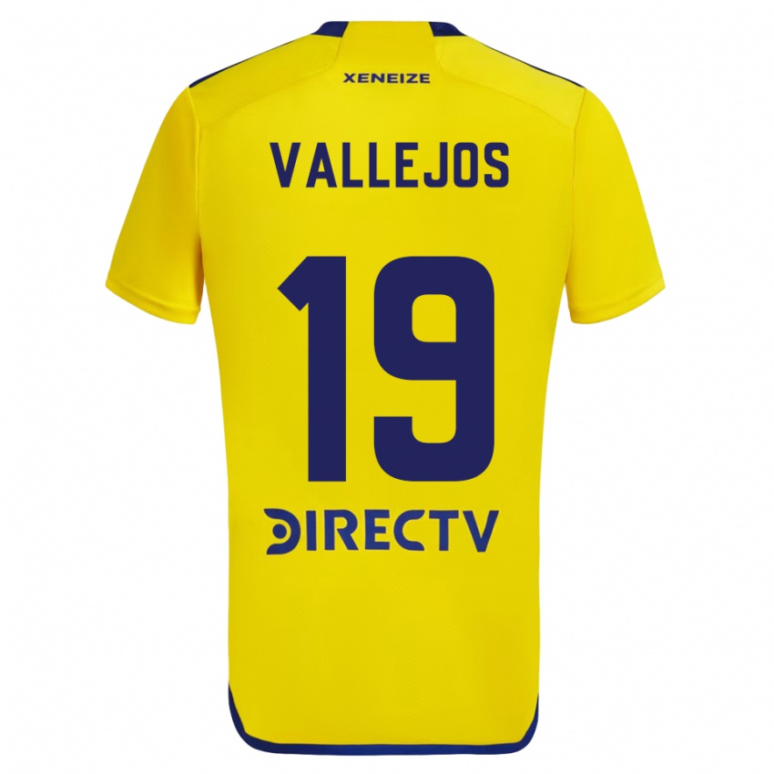 Kinder Fabiana Vallejos #19 Gelb Blau Auswärtstrikot Trikot 2024/25 T-Shirt Österreich