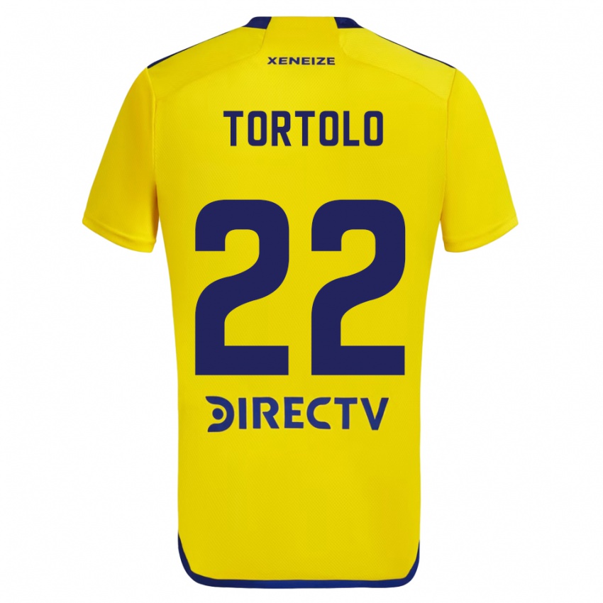 Kinder Dulce Tortolo #22 Gelb Blau Auswärtstrikot Trikot 2024/25 T-Shirt Österreich