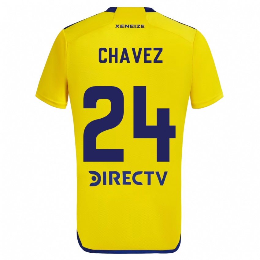 Kinder Gabriela Chavez #24 Gelb Blau Auswärtstrikot Trikot 2024/25 T-Shirt Österreich