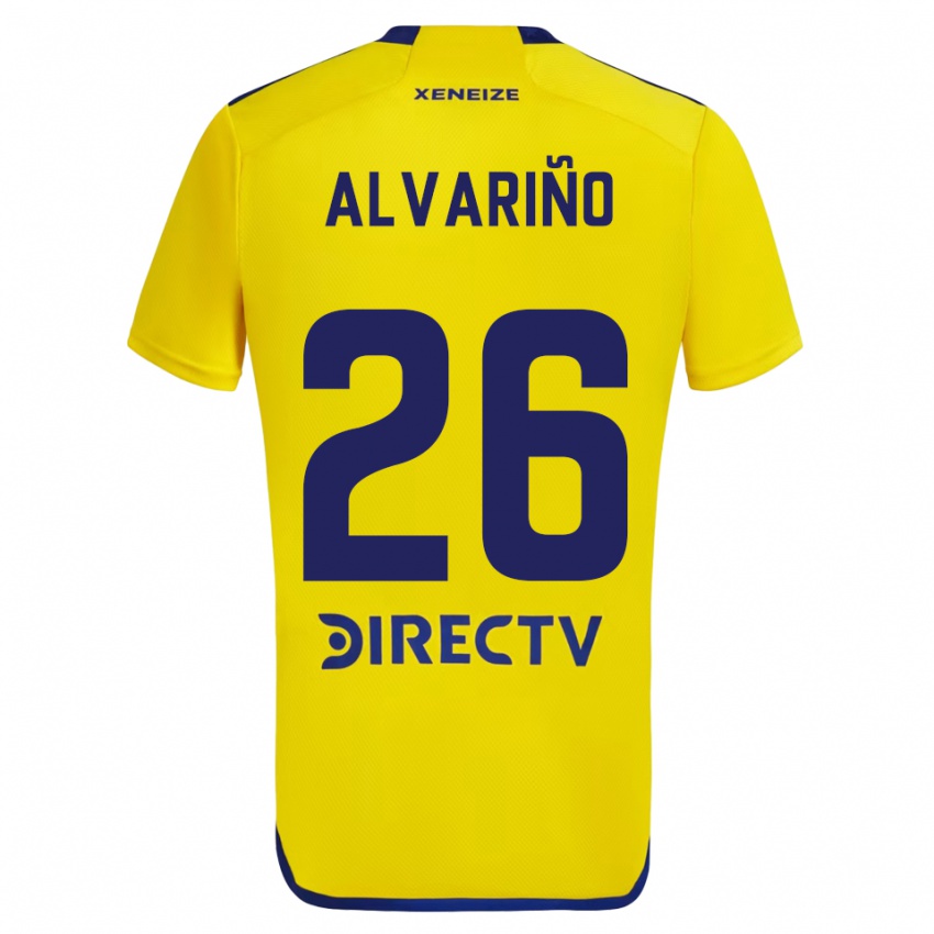 Kinder Alexis Alvarino #26 Gelb Blau Auswärtstrikot Trikot 2024/25 T-Shirt Österreich