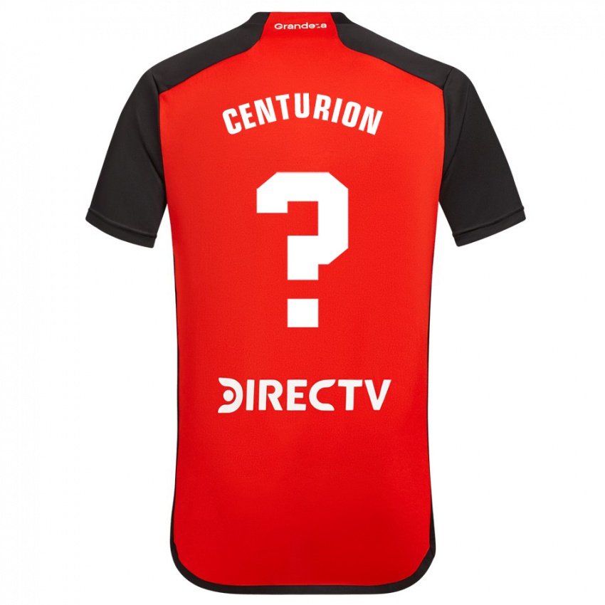 Kinder Ezequiel Centurión #0 Rot Schwarz Weiß Auswärtstrikot Trikot 2024/25 T-Shirt Österreich