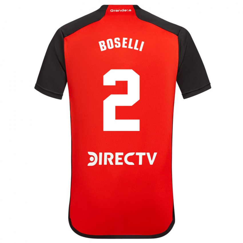 Kinder Sebastián Boselli #2 Rot Schwarz Weiß Auswärtstrikot Trikot 2024/25 T-Shirt Österreich