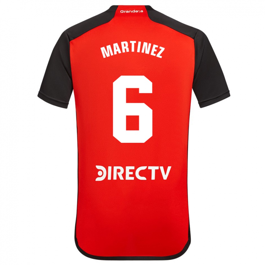 Kinder David Martinez #6 Rot Schwarz Weiß Auswärtstrikot Trikot 2024/25 T-Shirt Österreich