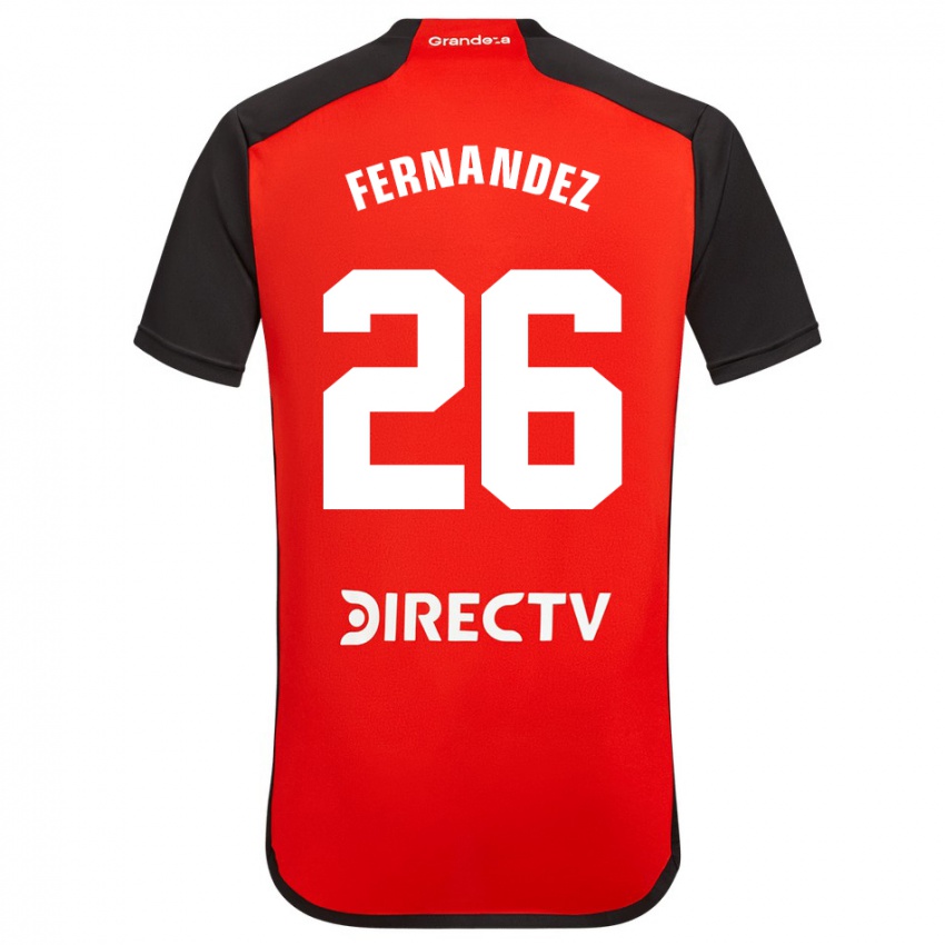 Kinder Nacho Fernández #26 Rot Schwarz Weiß Auswärtstrikot Trikot 2024/25 T-Shirt Österreich