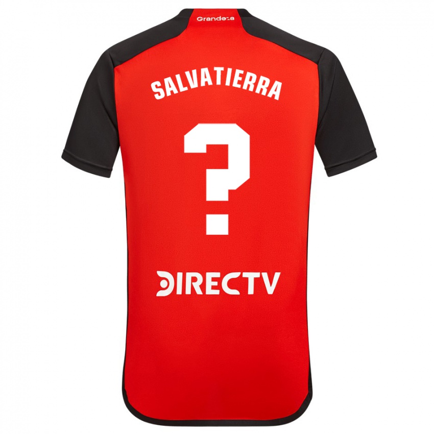 Kinder Thiago Salvatierra #0 Rot Schwarz Weiß Auswärtstrikot Trikot 2024/25 T-Shirt Österreich