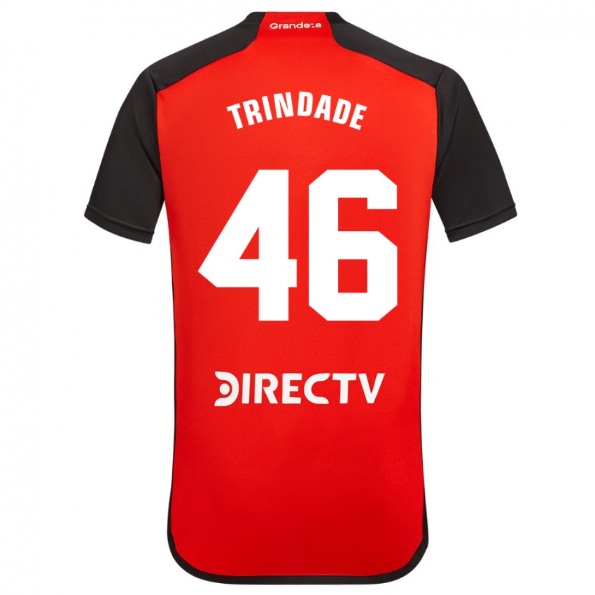 Kinder Gonzalo Trindade #46 Rot Schwarz Weiß Auswärtstrikot Trikot 2024/25 T-Shirt Österreich