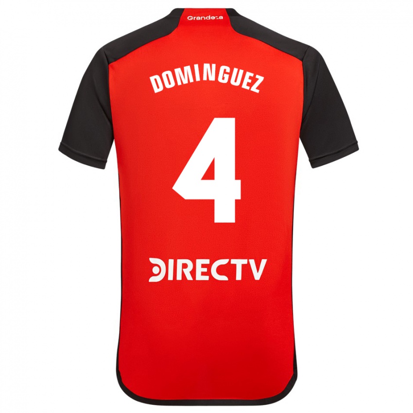 Kinder Evelyn Sofía Domínguez #4 Rot Schwarz Weiß Auswärtstrikot Trikot 2024/25 T-Shirt Österreich